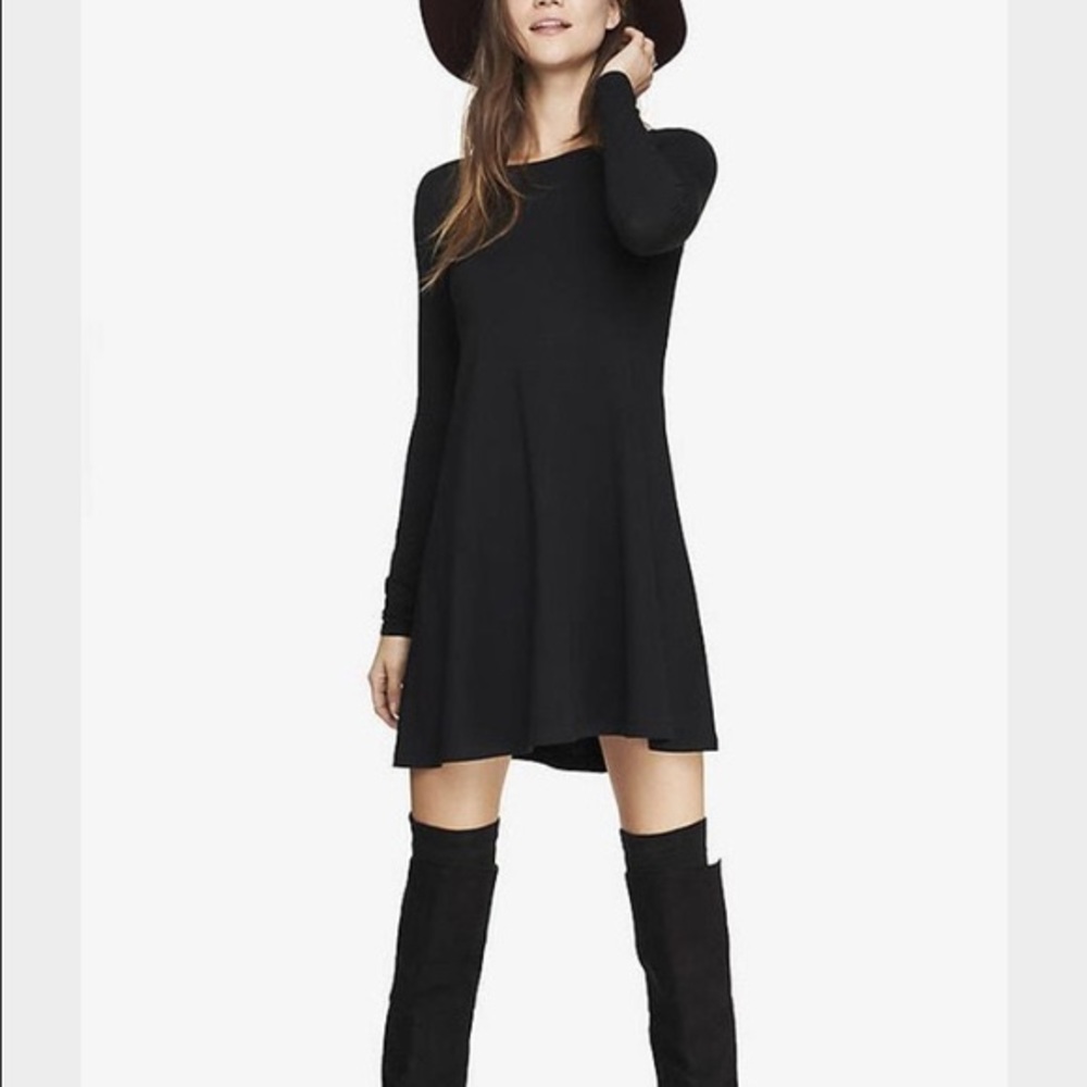 Express Black Long Sleeve Dress
